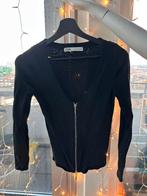Zara Vest Top Zwart met Rits S, Verzenden, Nieuw, Maat 36 (S), Zara