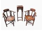 Prachtige Oude Chinese meubelset. Een tafel en twee stoelen, Ophalen of Verzenden