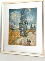 Vintage schilderij prent Vincent van Gogh landweg Provence, Ophalen, Minder dan 50 cm, Schilderij, Minder dan 50 cm