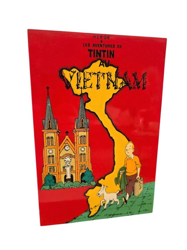 Tintin / Kuifje wandpaneel – Tintin au Vietnam, Verzamelen, Stripfiguren, Zo goed als nieuw, Beeldje of Figuurtje, Kuifje, Ophalen of Verzenden
