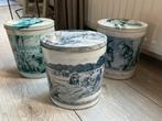 100 jaar ot en sien oude blikken 3 stuks 22 cm, Verzamelen, Blikken, Ophalen of Verzenden, Zo goed als nieuw, Overige