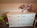 Witte commode kast met lades, Kinderen en Baby's, Kinderkamer | Commodes en Kasten, Ophalen of Verzenden, Zo goed als nieuw