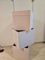 Drie roze Ikea bakken voor de kallax, Ophalen, Gebruikt