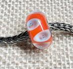 Trollbeads Trollbead OOAK Oranje met belletjes, Glas of Kristal, Nieuw, Ophalen of Verzenden, Trollbeads