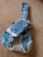 Japanse knooptas, polstas, handtas, vogels blauw met wit, Ophalen, Nieuw, Blauw, Handtas