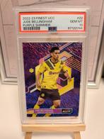 2022-23 topps Finest Jude bellingham purple shimmer psa 10, Ophalen of Verzenden, Zo goed als nieuw, Poster, Plaatje of Sticker