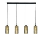 120cm hanglamp zwart goud 4lichts of 3l eettafel tafel lamp, Huis en Inrichting, Lampen | Hanglampen, Ophalen, Nieuw, 75 cm of meer