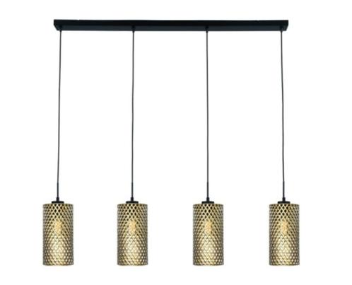 120cm hanglamp zwart goud 4lichts of 3l eettafel tafel lamp, Huis en Inrichting, Lampen | Hanglampen, Nieuw, 75 cm of meer, Ophalen