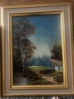 Twee kleine olieverfschilderijtjes, Antiek en Kunst, Kunst | Schilderijen | Klassiek, Ophalen