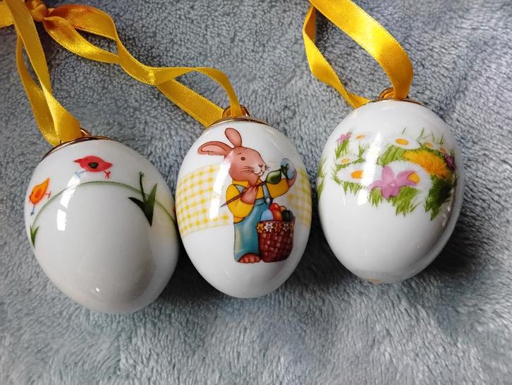 3 Vintage  Paaseieren Villeroy & Boch, Diversen, Pasen, Zo goed als nieuw, Verzenden