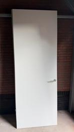 2 gloednieuwe plafondhoge opdek deuren met houten kozijnen, Ophalen, 80 tot 100 cm, 215 cm of meer, Binnendeur
