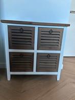 Rustiek houten Xenos kastje – 70x70 cm – 4 lades, Huis en Inrichting, Ophalen, 50 tot 100 cm, Zo goed als nieuw, Minder dan 100 cm