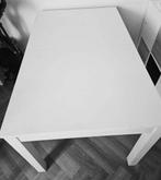 Witte uitschuifbare eettafel van Ikea, Huis en Inrichting, Tafels | Eettafels, Ophalen, Gebruikt, Rechthoekig, 50 tot 100 cm