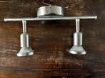 3 dubbele plafondspots, Huis en Inrichting, Lampen | Spots, Metaal of Aluminium, Ophalen of Verzenden, Zo goed als nieuw, Led