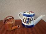 Vintage handbeschilderde llkra gieter + bruine van keramiek, Ophalen of Verzenden, Zo goed als nieuw, Overige materialen