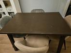 Bruine uitschuiftafel, Ophalen, Gebruikt, 50 tot 100 cm, Vijf personen of meer