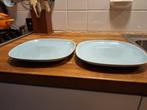 2 vintage Ikea borden pastelblauw serie 365+, Gebruikt, Ophalen of Verzenden, Bord(en), Overige stijlen