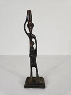 Beeld vrouw kruik kind, brons, Ashanti Ghana midden 20e eeuw, Antiek en Kunst, Kunst | Beelden en Houtsnijwerken, Ophalen of Verzenden