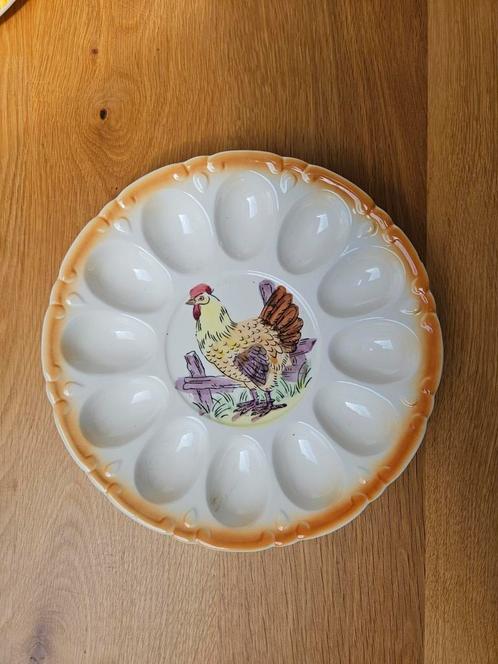 Vintage gevulde eieren schaal, Antiek en Kunst, Antiek | Schalen, Ophalen of Verzenden