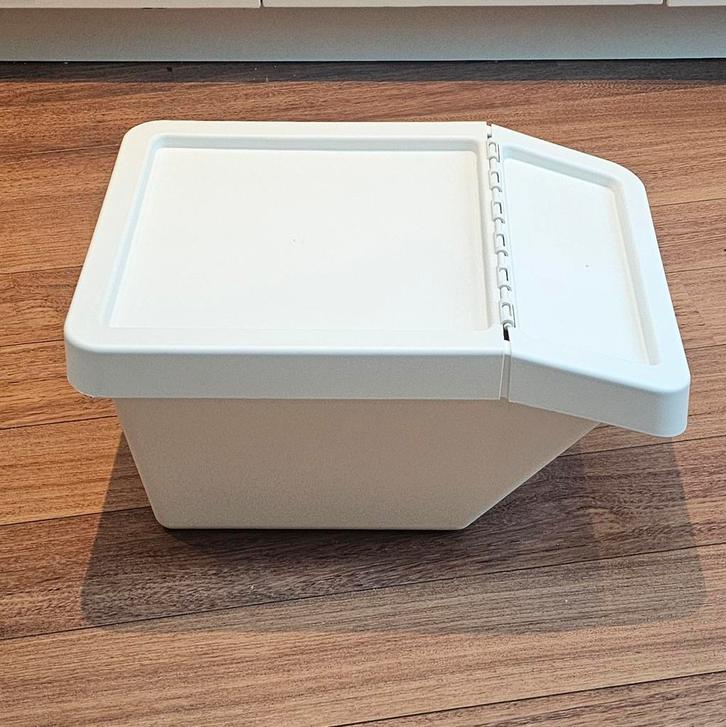 IKEA SORTERA afvalbak met deksel – 37L – wit, Doe-het-zelf en Verbouw, Kratten en Dozen, Zo goed als nieuw, Overige typen, Minder dan 50 cm