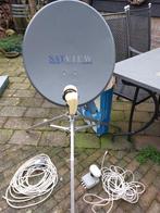 Satelliet schotelantenne SATVIEW Digital met toebehoren, Overige merken, Gebruikt, (Schotel)antenne, Ophalen