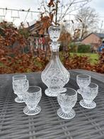Kristallen karaf met 6 glaasjes, Antiek en Kunst, Antiek | Glas en Kristal, Ophalen of Verzenden