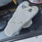 Mooi brocante biscuit wijwater bakje engel, hoogte 13 cm, Antiek en Kunst, Antiek | Religie, Ophalen of Verzenden