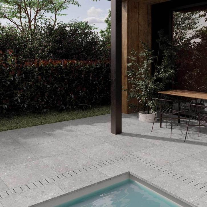 TOPPRIJS keramiek tuintegels Bluestone Grigio 60x60x3 cm, Tuin en Terras, Tegels en Klinkers, Nieuw, Terrastegels, Keramiek, Ophalen