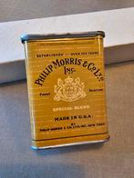 WWII US Philip Morris cigarettes tin box, Verzamelen, Ophalen of Verzenden
