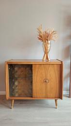 Mid Century retro dressoir, servieskastje | jaren '50 '60, Huis en Inrichting, Kasten | Dressoirs, Ophalen, Glas, Onbekend, 50 tot 100 cm