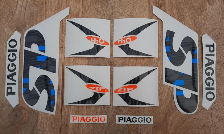 Stickerset Piaggio zip SP 2002 fluor, Motoren, Accessoires | Stickers, Ophalen of Verzenden