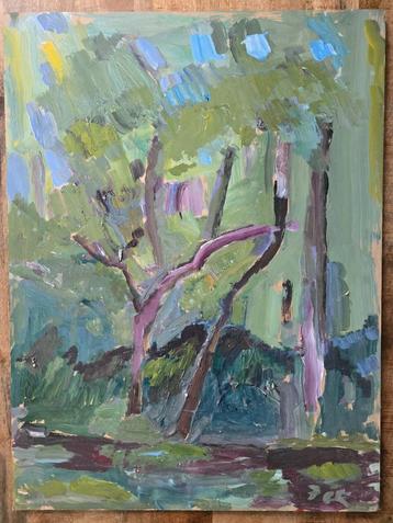 P.C. Kuiper schilderij – De Ploeg stijl 60x80 cm gesigneer beschikbaar voor biedingen