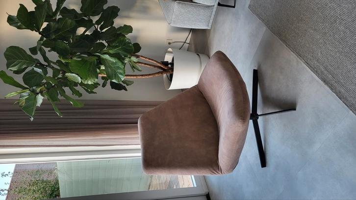 Mooie bruine draai flauteuil van de Springstore, Huis en Inrichting, Fauteuils, Zo goed als nieuw, Stof, 75 tot 100 cm, Ophalen of Verzenden