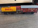 Fleischmann 4 USA wagens, Hobby en Vrije tijd, Modeltreinen | H0, Gebruikt, Gelijkstroom, Fleischmann, Wagon