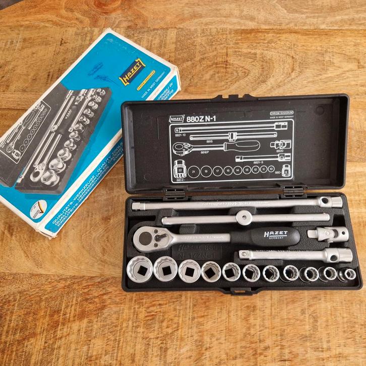 Hazet Dopsleutelset veeltand 3/8" 16-delig  (nieuwstaat), Auto diversen, Autogereedschap, Nieuw, Ophalen of Verzenden