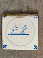 Antieke Tegel (Delfs blauw) | Kinderen spelen paard en wagen, Antiek en Kunst, Antiek | Wandborden en Tegels, Ophalen