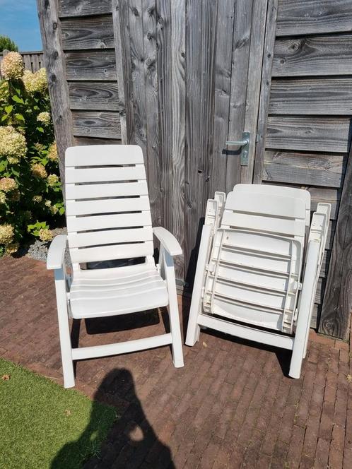 2 Kunststof tuinstoelen van Hartman, Tuin en Terras, Tuinstoelen, Gebruikt, Kunststof, Ophalen