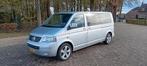 Vw transporter t5  175pk 4motion dubbel cabine, Auto's, Zwart, Volkswagen, 2500 kg, Leder