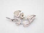 Schitterende Nederlandse Zilver Filigrein Bloem Tak Broche, Verzenden, Zilver, Broche