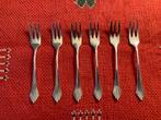 6 verzilverde antieke Wellner art deco gebaksvorkjes, Antiek en Kunst, Antiek | Bestek, Ophalen of Verzenden