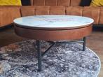 Unieke ronde salontafel met opbergvak, 80 cm, nieuw, Ophalen, Overige materialen, 50 tot 100 cm, Rond