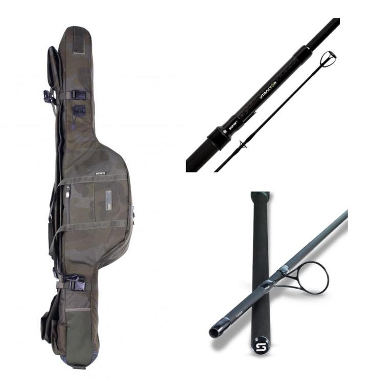 Complete Sonik Xtractor Hengel Set + Foudraal, Watersport en Boten, Hengelsport | Karpervissen, Nieuw, Werphengel, Ophalen of Verzenden