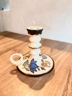 Vintage Flora Gouda Plateel Kandelaar, Huis en Inrichting, Woonaccessoires | Kandelaars en Kaarsen, Overige materialen, Ophalen of Verzenden