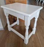 Witte houten bijzettafel / krukje 45x30xh45 cm * c, Ophalen, Gebruikt, Hout