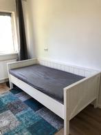 1 persoons bed wit hout Woood, Ophalen, 85 tot 100 cm, Gebruikt, Lattenbodem