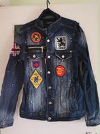 Dsquared2 Denim Jas met Patches - Maat L, Kleding | Heren, Jassen | Zomer, Maat 52/54 (L), Dsquared2, Blauw, Ophalen of Verzenden