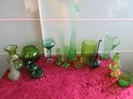 ZOLDEROPRUIMING Vintage en nieuwere VAZEN  groen glas, Antiek en Kunst, Ophalen