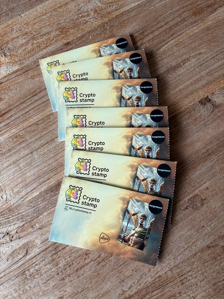 ≥ Nederlandse Crypto Postzegel 2025 - Hermes geel 7 stuks — Postzegels |  Nederland — Marktplaats