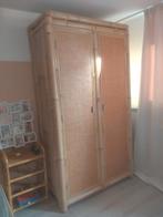 Mooie bamboe kast met deuren en planken, Overige materialen, Gebruikt, 100 tot 150 cm, 200 cm of meer