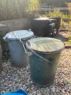 Zinken vuilnisbak, gemeente Bemmel, 40 liter of meer, Ophalen, Gebruikt, Minder dan 50 cm